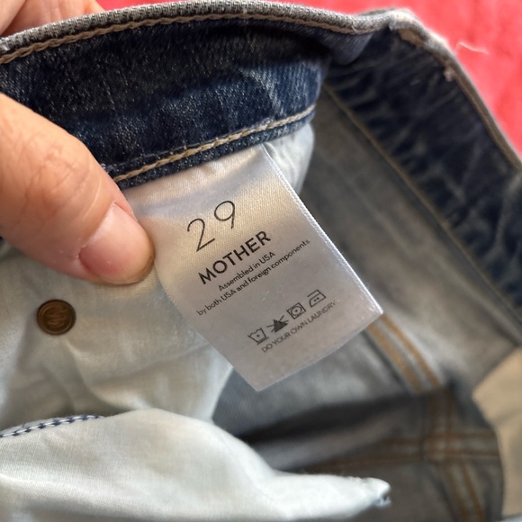 MOTHER SUPERIOR High Waisted Study Hover Distressed Jeans Peaches and Screams 29 - Picture 8 of 13